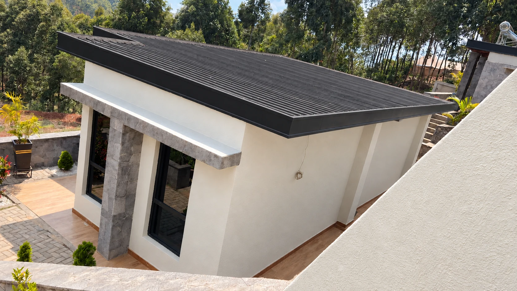 Connection Hotel — Guest accommodation and roof detail