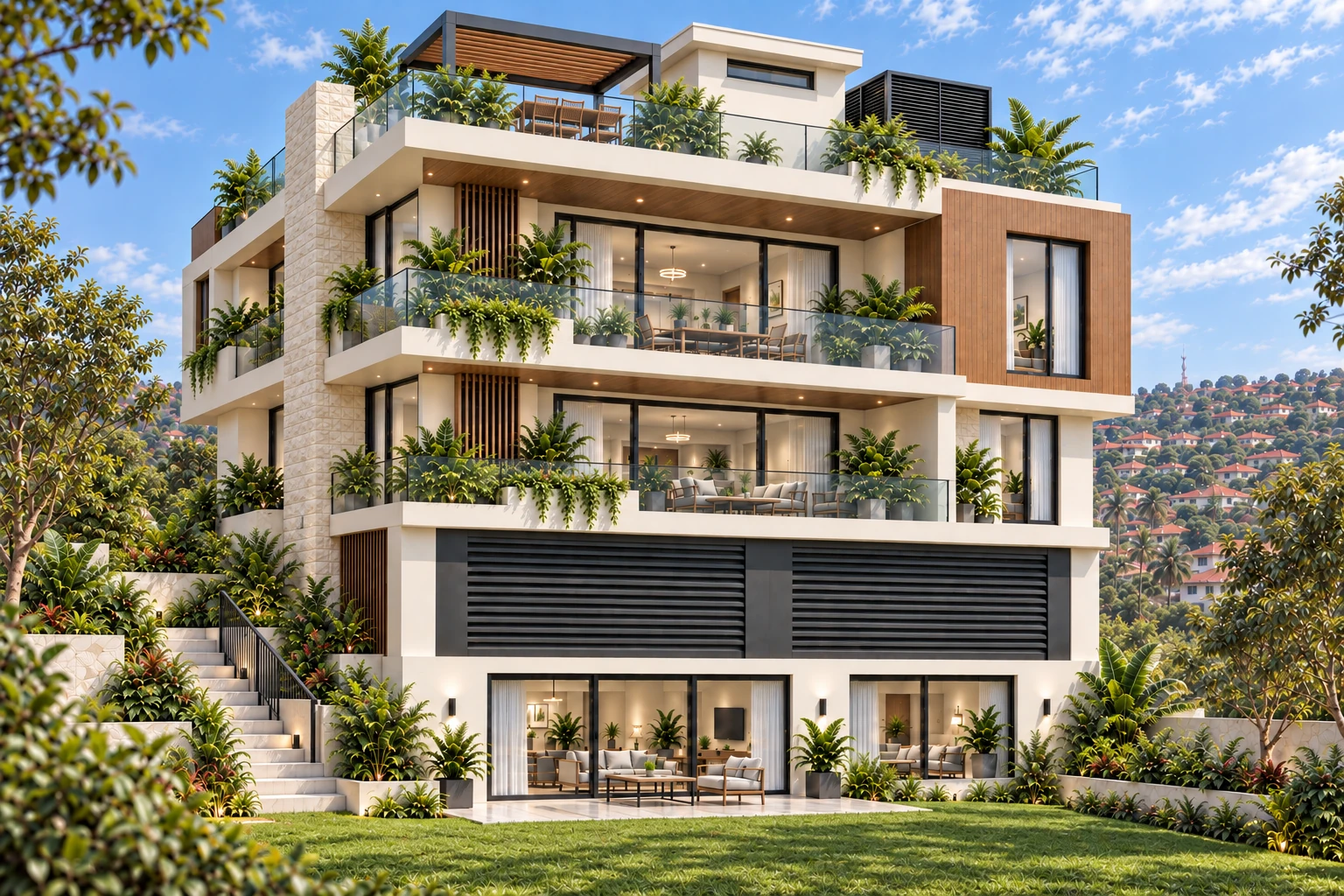 Rusororo Apartment Residence — rear design perspective